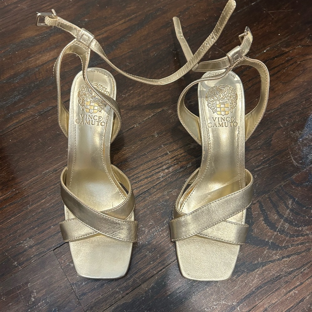 Vince Camuto Gold Heels